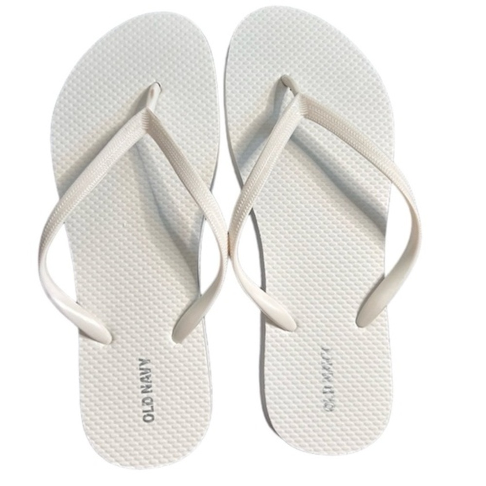 Old Navy White Flip Flops Size 9